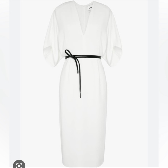 NWT Zara x Narciso Rodriguez Classic Midi Dress - White - Picture 3 of 10
